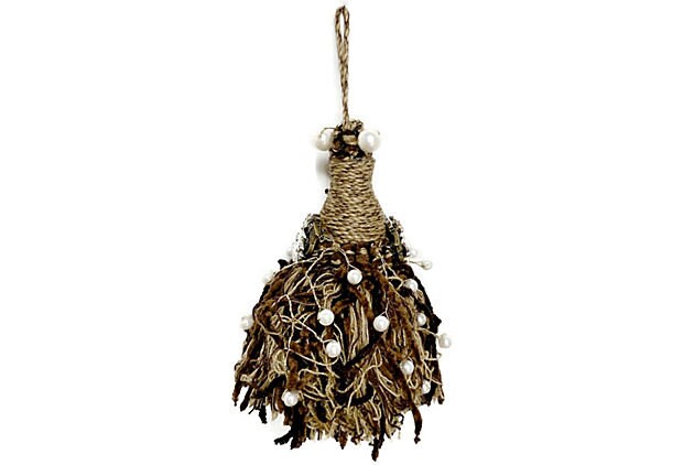 Midcentury French Bumble Bee Tassel Ornament