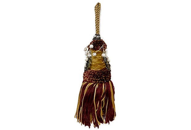 Midcentury French Bumble Bee Tassel Ornament