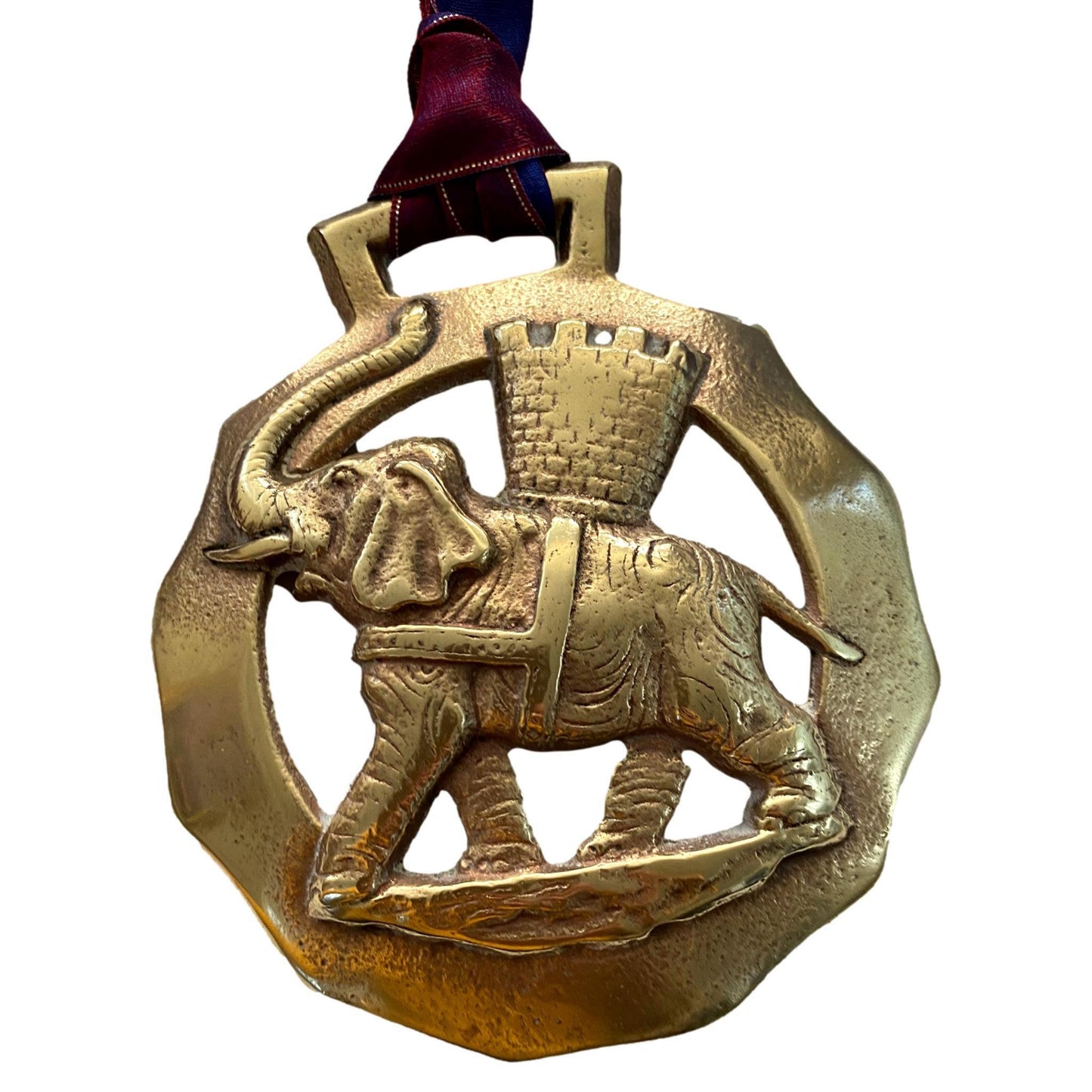 Early 20th Century English Horse Brass Elephant Ornament