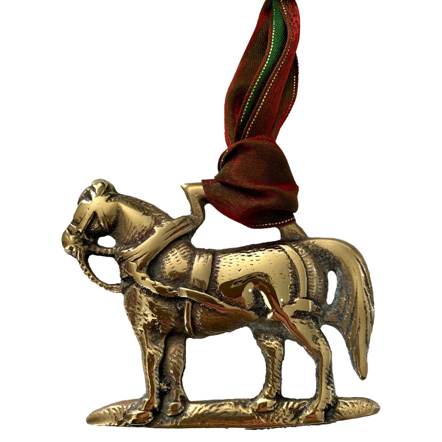 Antique English Horse Brass Rocking Horse Ornament