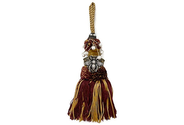 Midcentury French Bumble Bee Tassel Ornament