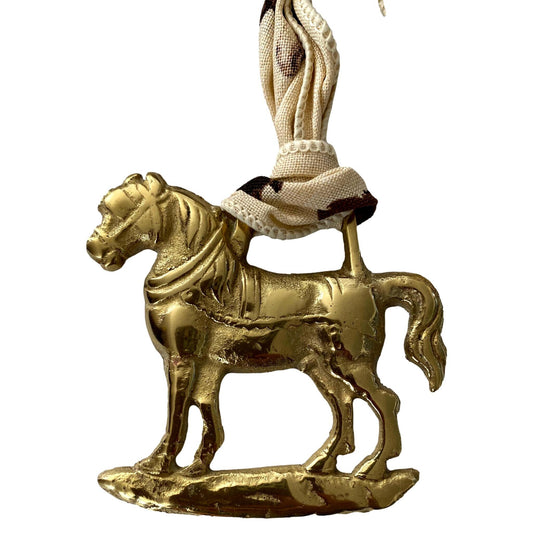 Antique English Horse Brass Christmas Ornament