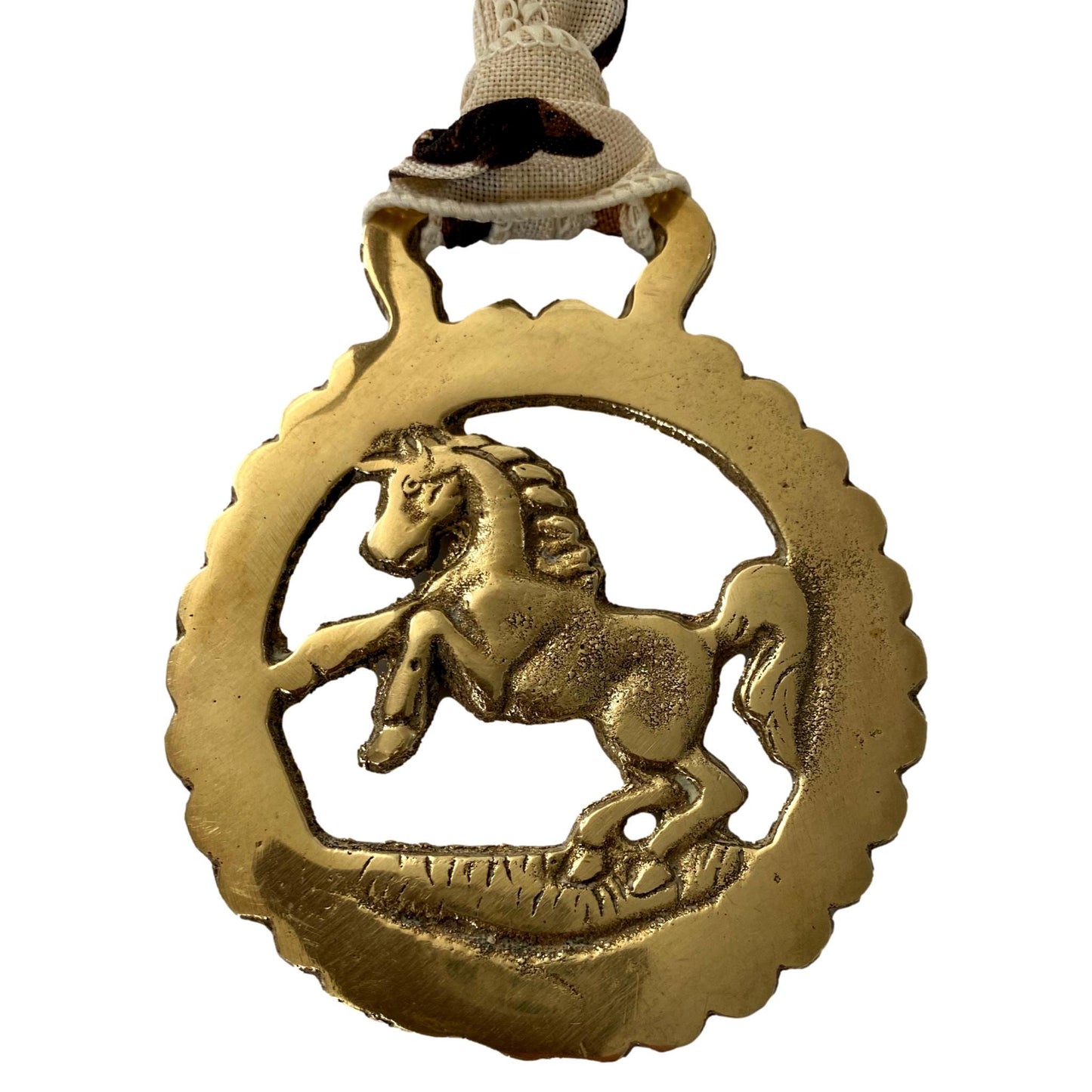 Antique English Horse Brass Christmas Ornament