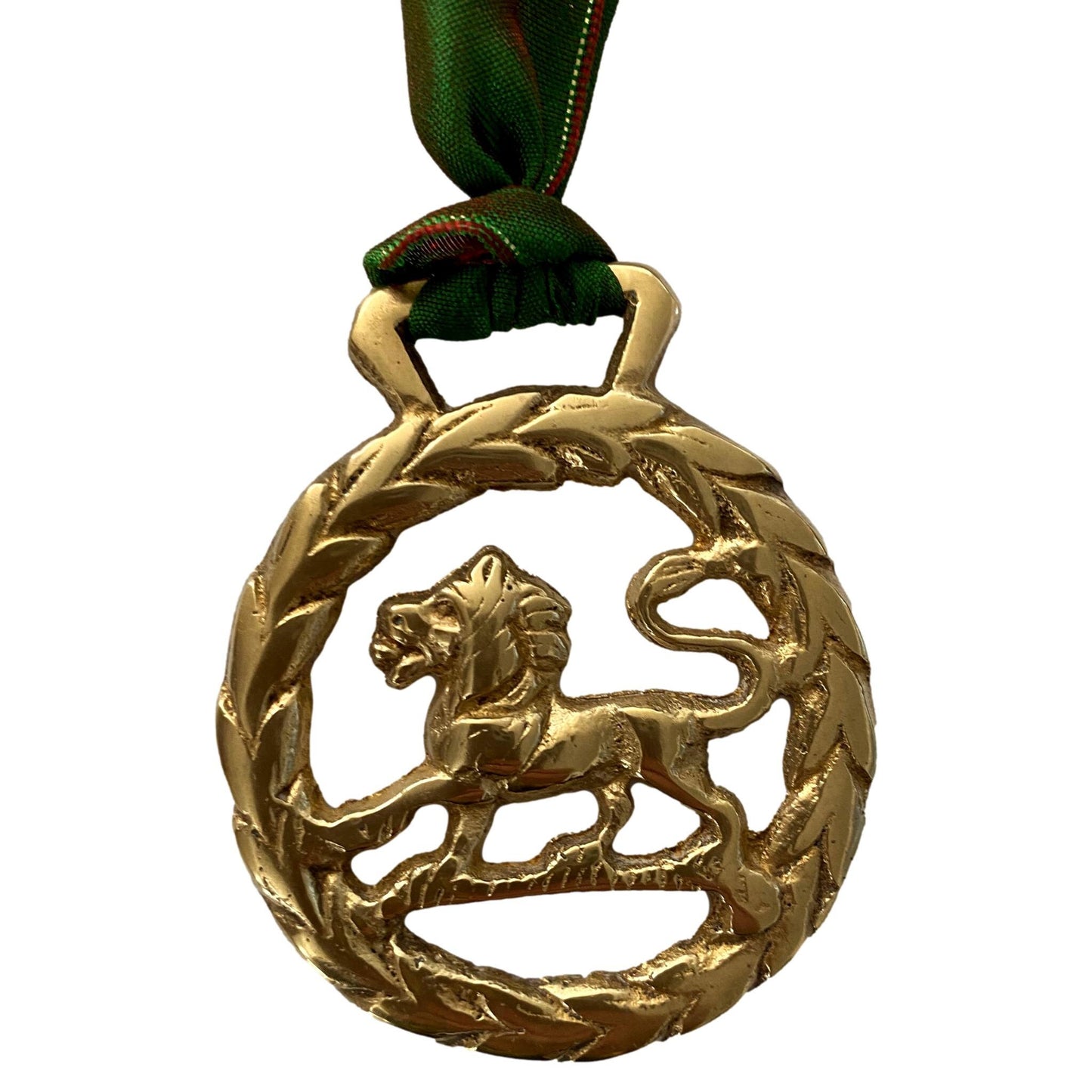 Antique Lion English Horse Brass Christmas Ornament