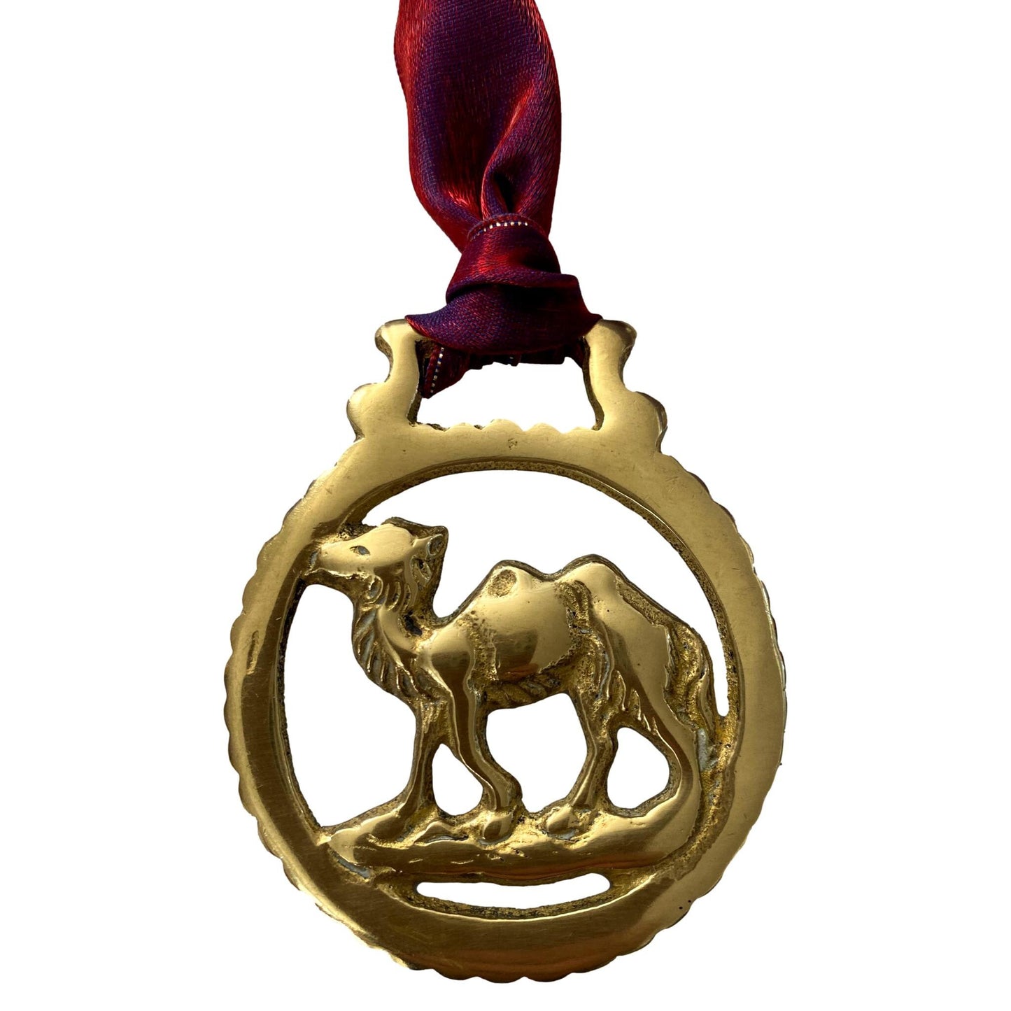 Antique Camel English Horse Brass Christmas Ornament