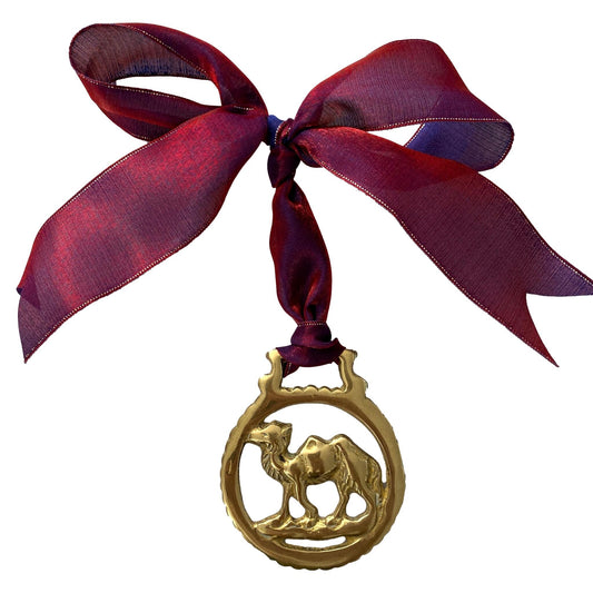 Antique Camel English Horse Brass Christmas Ornament