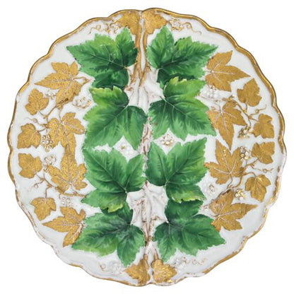 19th Century  Hand-Painted Gilded Meissen Decorative Plate