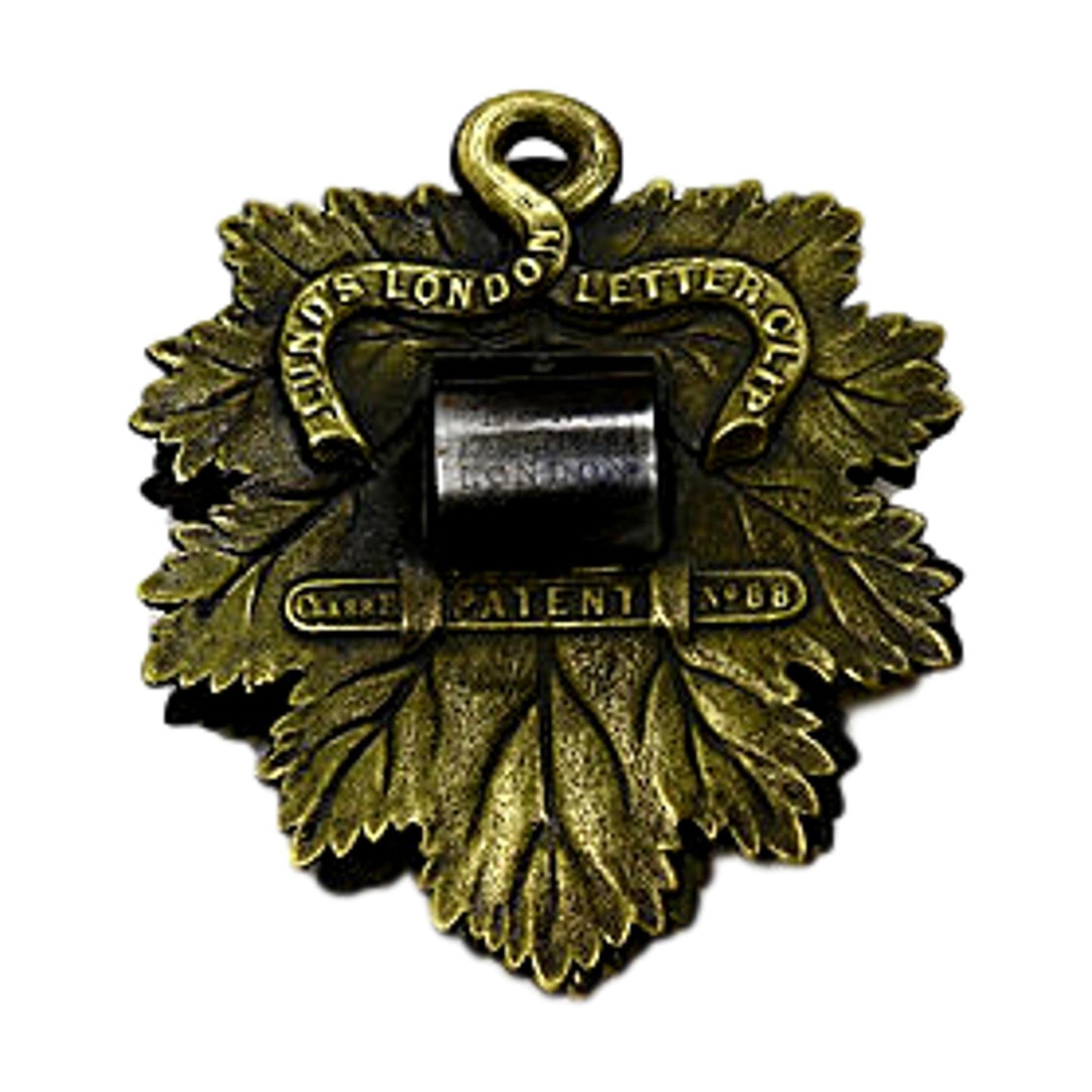 19th-C. Brass Leaf Letter Clip