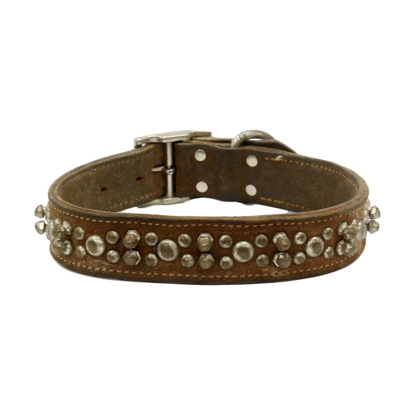 1920s 22" French Studded Leather Dog Collar