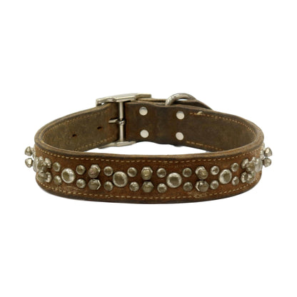 1920s 22" French Studded Leather Dog Collar