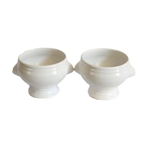 French Porcelain Bowls, Lion Handles,S/2