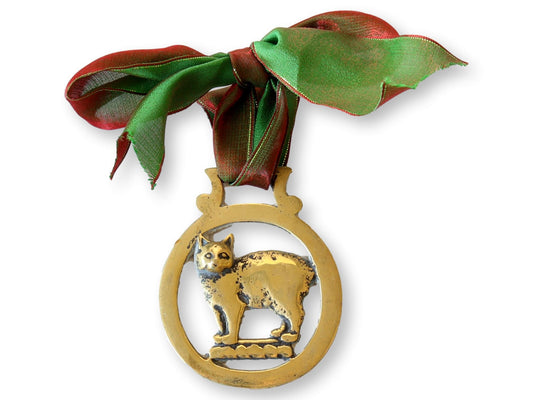 Antique English Horse Brass Christmas Ornament