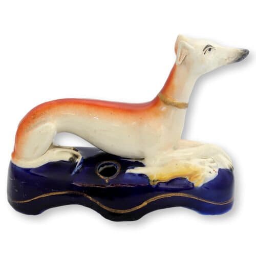 Staffordshire Greyhound & Rabbit Inkwell