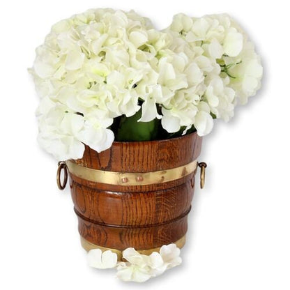 English Banded Oak Bucket/Planter