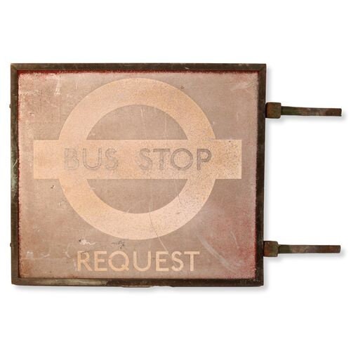 Midcentury London Bus Stop Sign