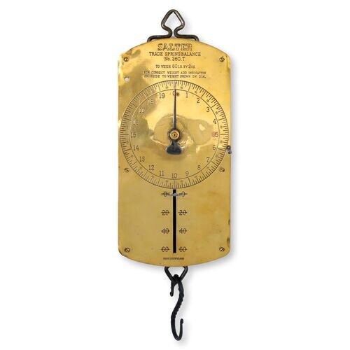 Large Brass English Hanging Scale