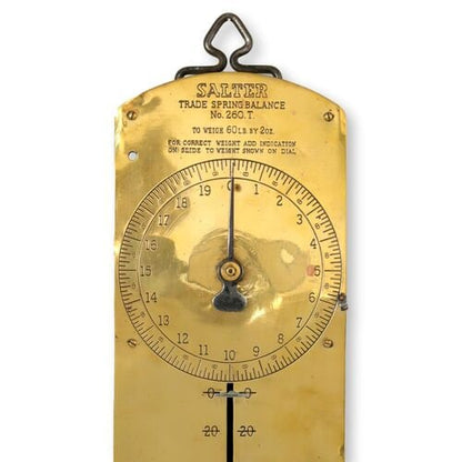 Large Brass English Hanging Scale