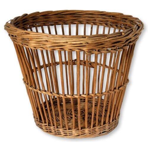 Antique French Bamboo Waste Basket