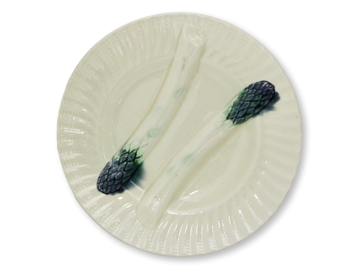 19th Century French Asparagus Plates, Set of 6