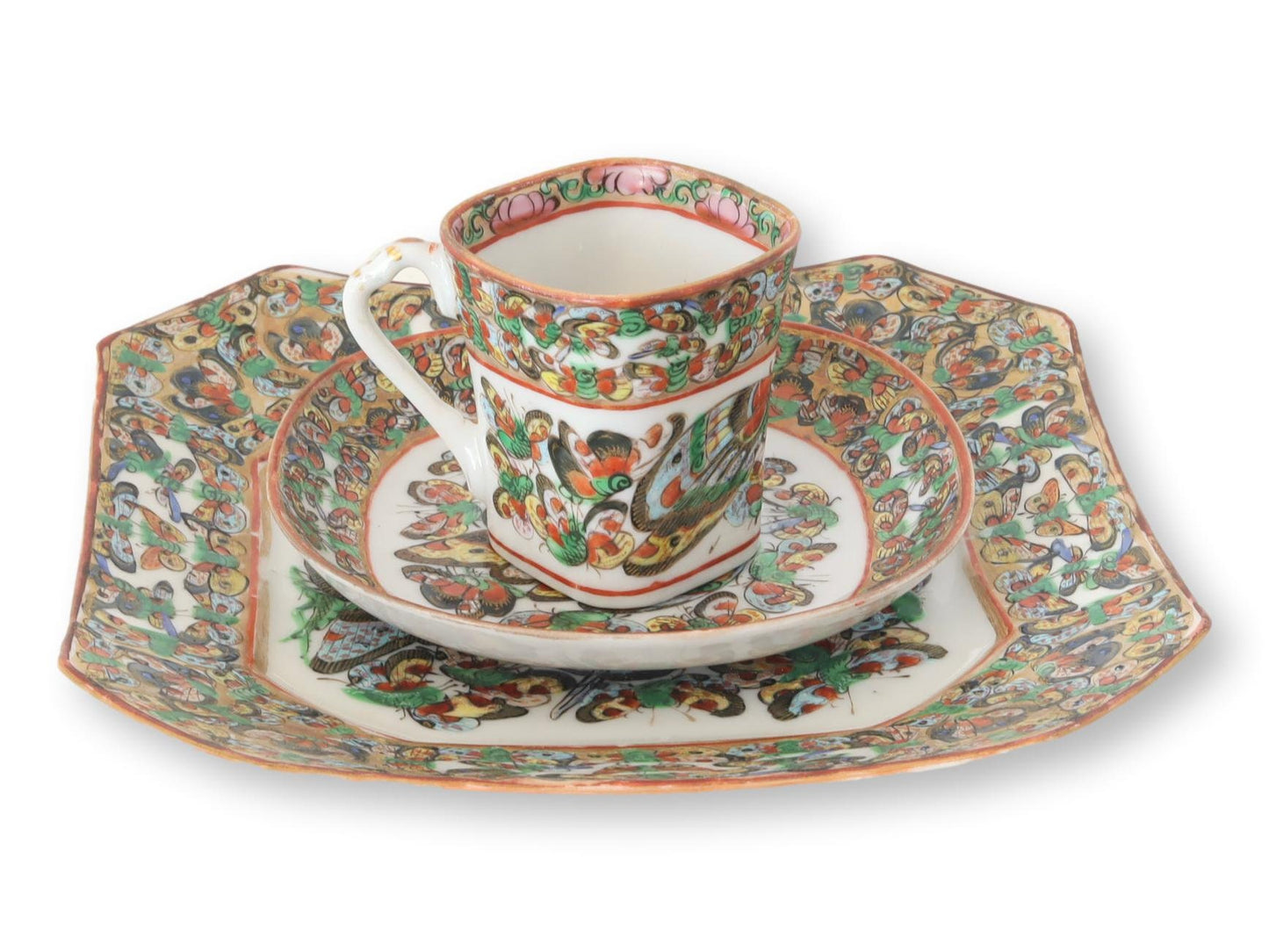 Chinese Thousand Butterfly Espresso/Cake Set