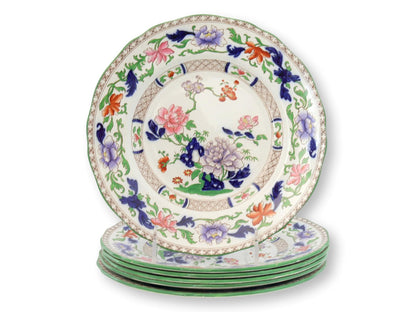 Early 1900s Copeland Spode Floral Pattern Luncheon Set