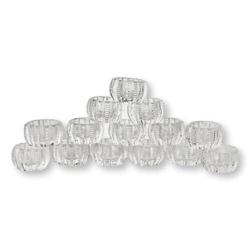 Individual Cut Crystal Salt Pots | Set of 14