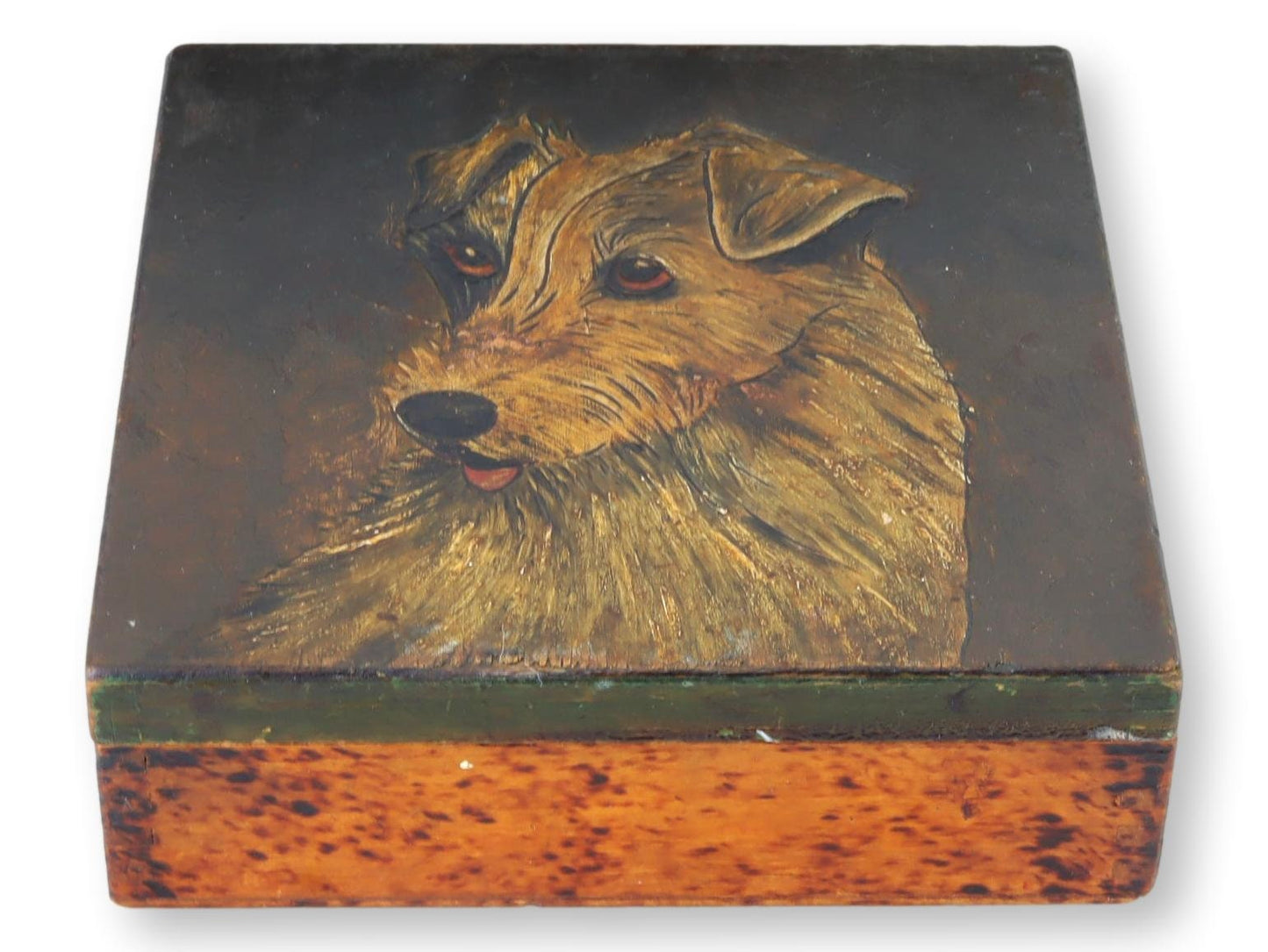 Hand-Painted Terrier Decorative Box