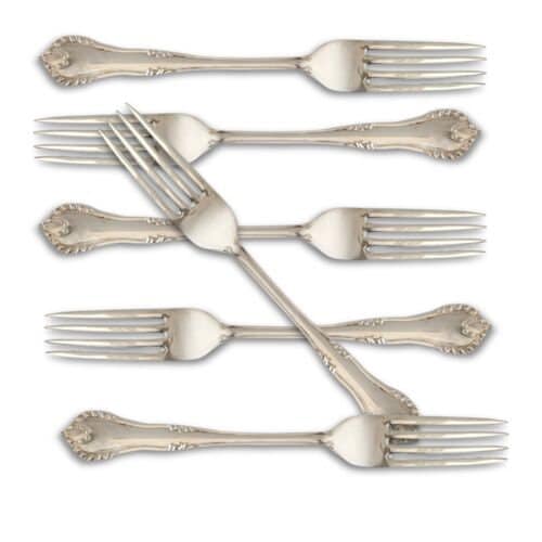 Midcentury Mappin & Webb Oversized Dinner Forks, Set of 6