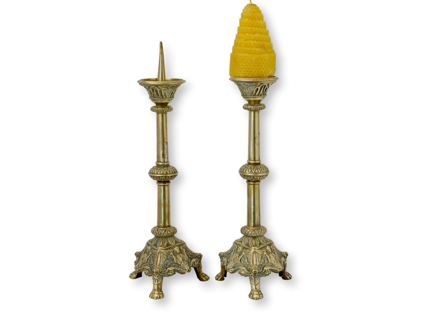 FrenchBrass Cathedral Candlesticks