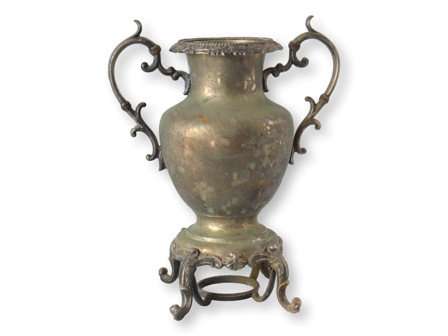 Antique English Weathered Samovar Vase