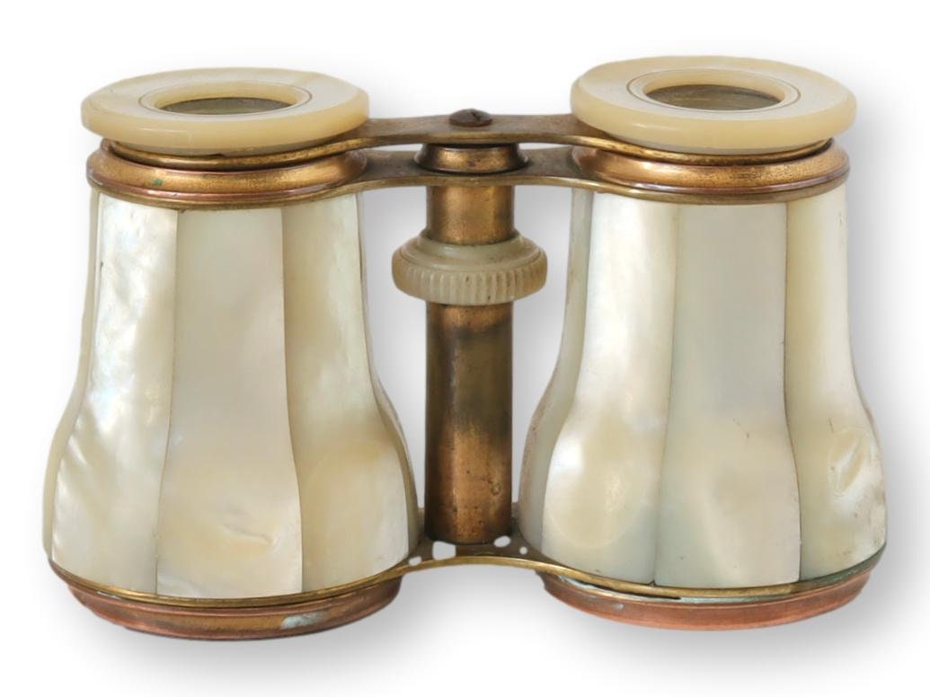 Large Antique French Pearl Opera Glasses