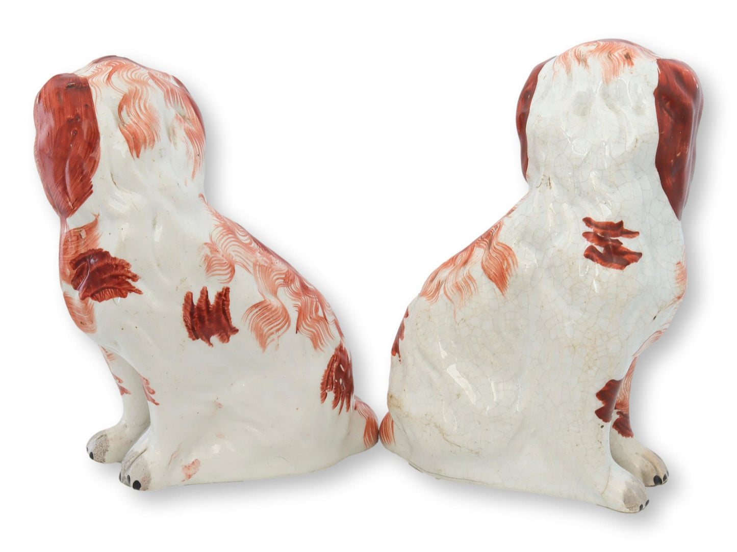 Antique Staffordshire Dogs, a Pair