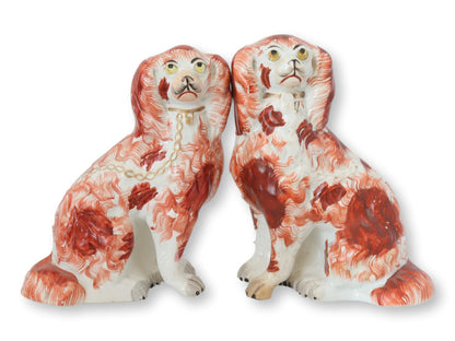 Antique Staffordshire Dogs, a Pair