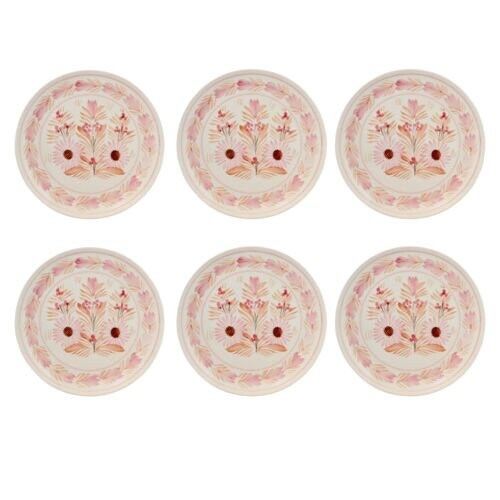 Rare Pink Quimper Dinner Plates, s/6