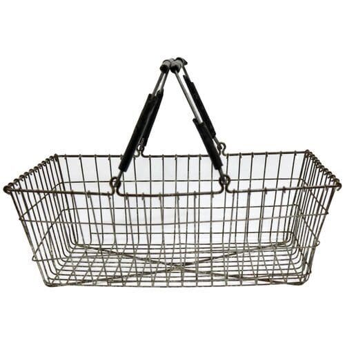 Midcentury Grocery Store Hand Basket