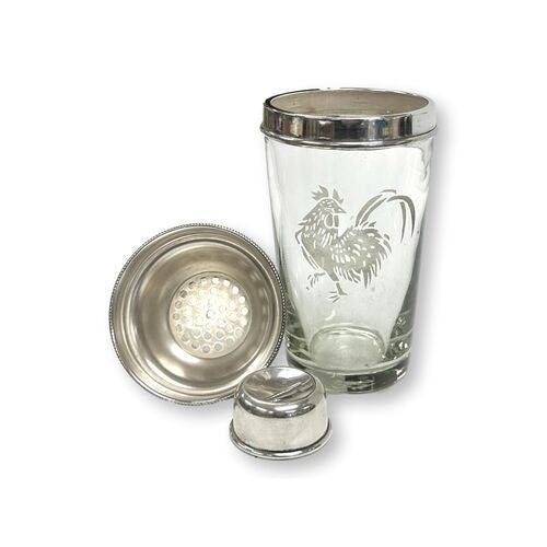 James Dixon English Cocktail Shaker w/Cockerel