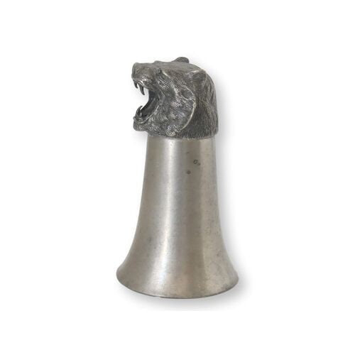 Early 1900s French Pewter Tiger Stirrup Cup
