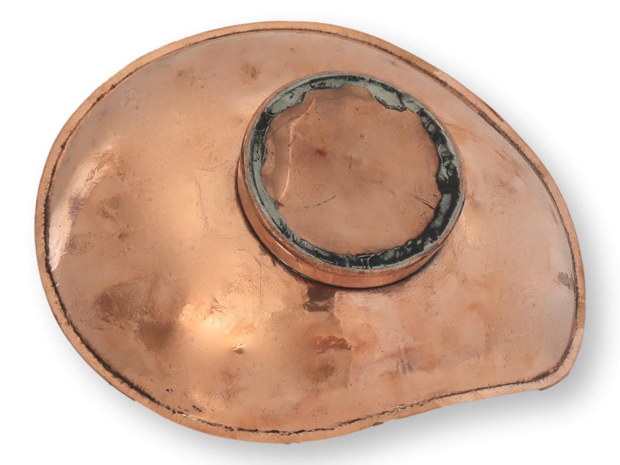 Antique Handcrafted Copper Leaf Bowl