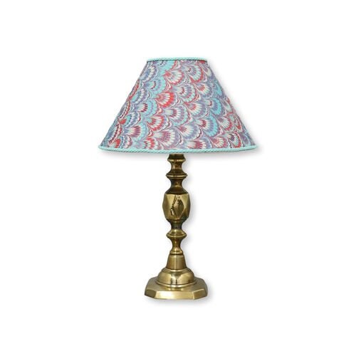 Vintage Hand-Made Marbled Paper Lampshade