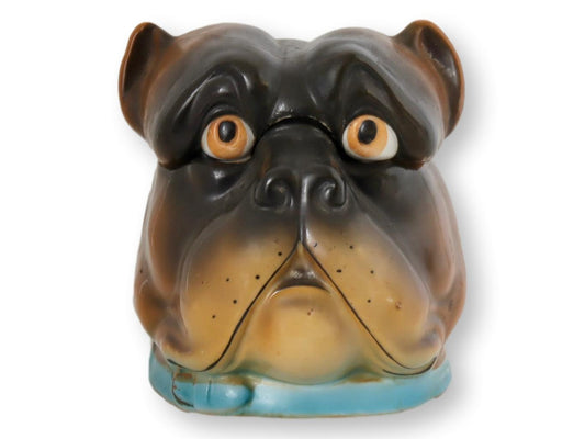 Antique Dresden Pug Tobacco Box