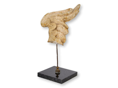 Fragment of 17th-C Angel Wing on Stand