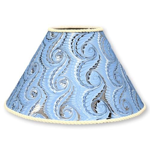 Vintage Hand-Marbled Paper Lampshade