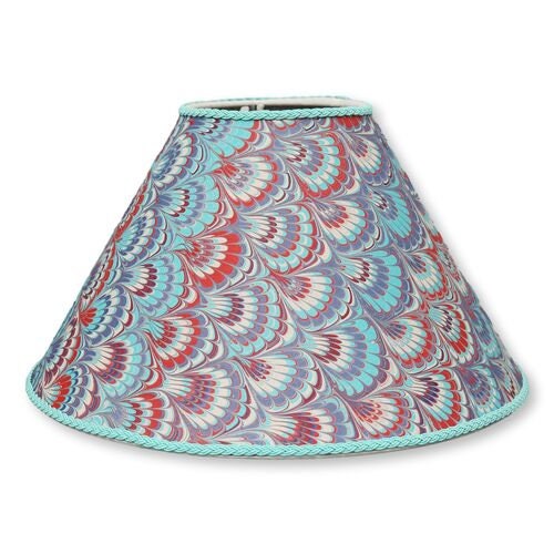 Vintage Hand-Made Marbled Paper Lampshade