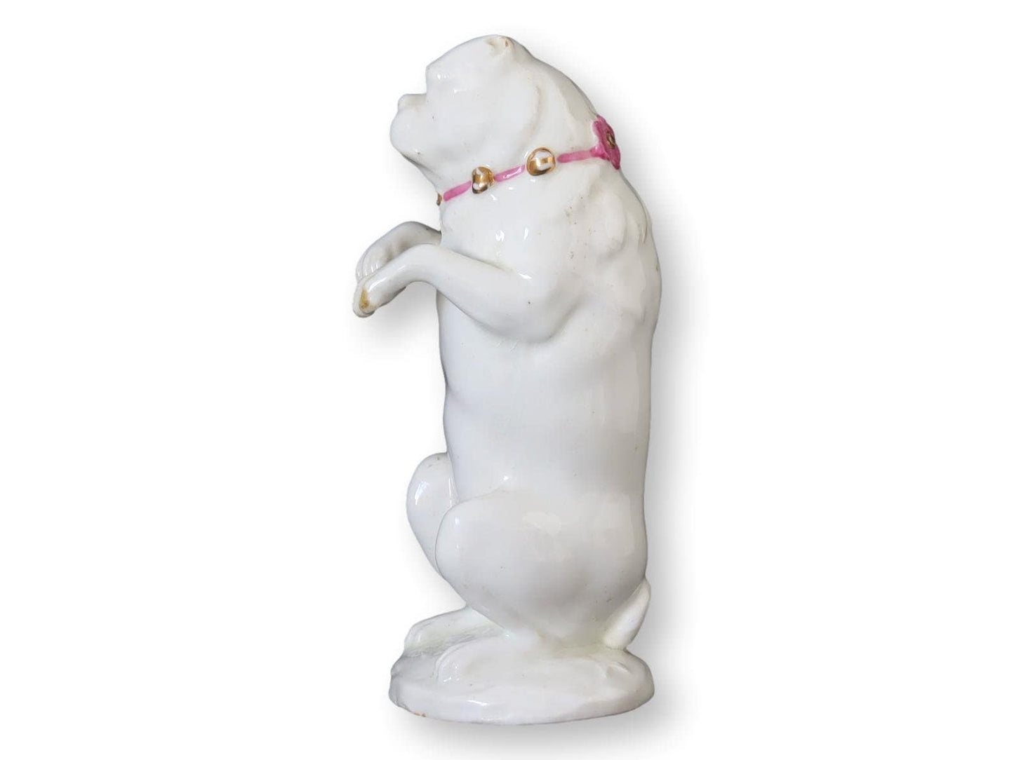 Antique French Porcelain Begging Pug