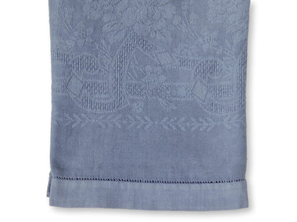 Antique French Blue Linen Tablecloth