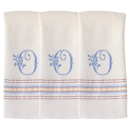 French "O" Monogram Dish Towels, S/3