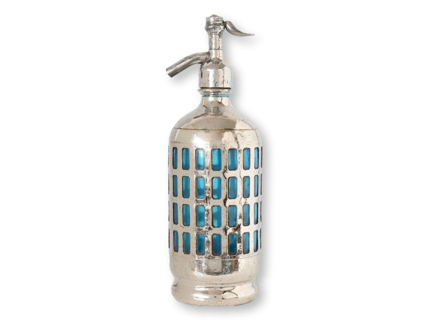 1920s French Paris Bistro Metal Cased Seltzer Bottle