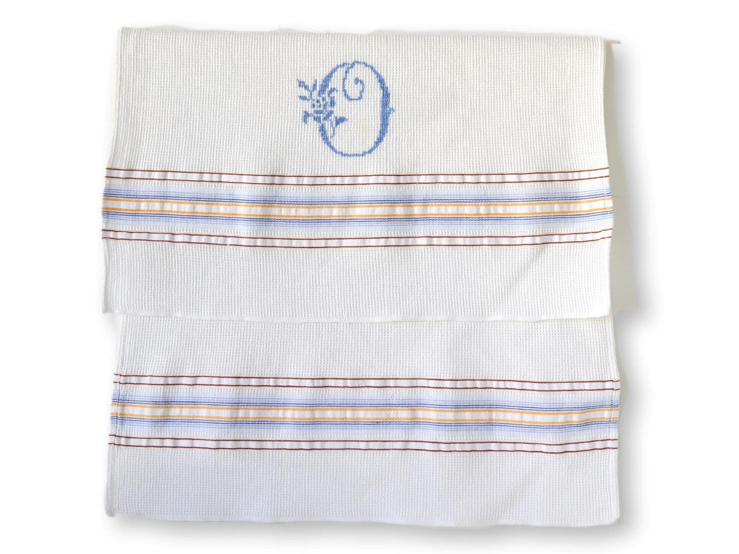 French "O" Monogram Dish Towels, S/3