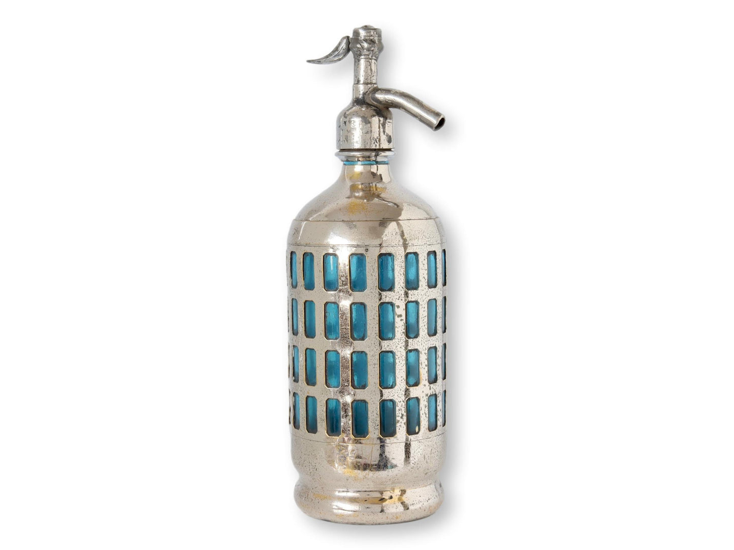 1920s French Paris Bistro Metal Cased Seltzer Bottle