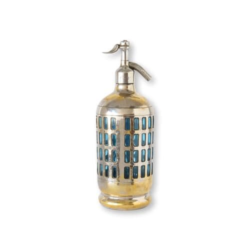 1920s Paris Bistro Metal Cased Seltzer Bottle